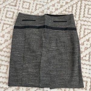 Express dress skirt with faux leather detailing